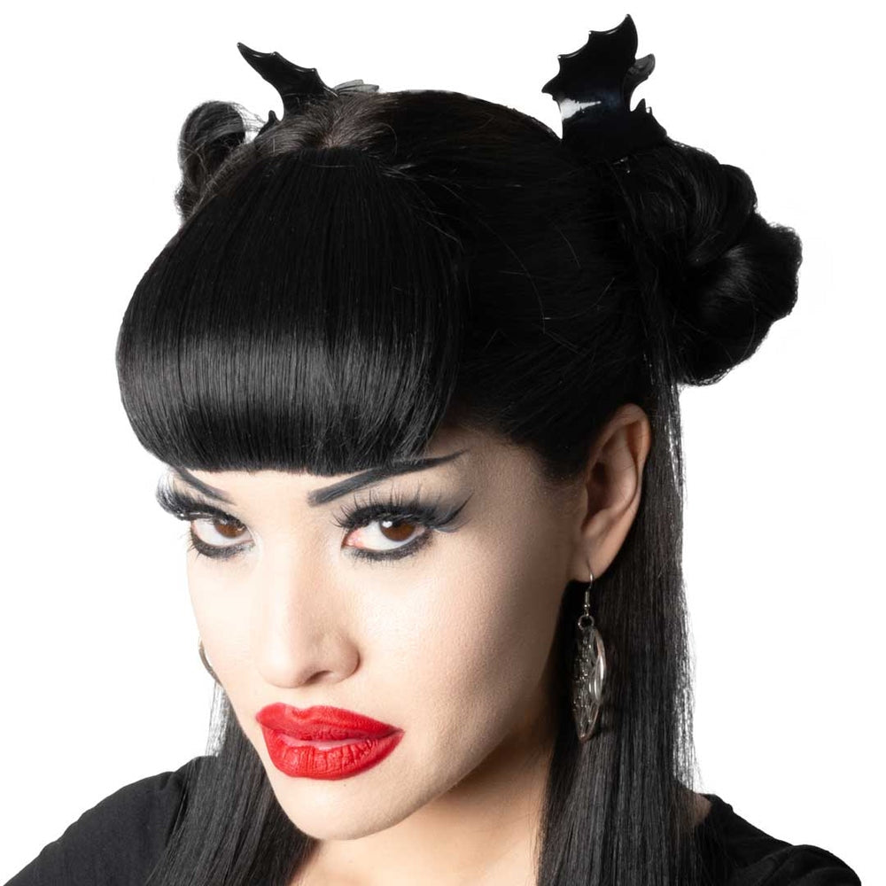 Kreepsville 666 Black Bat Pair Hair Claw Clips