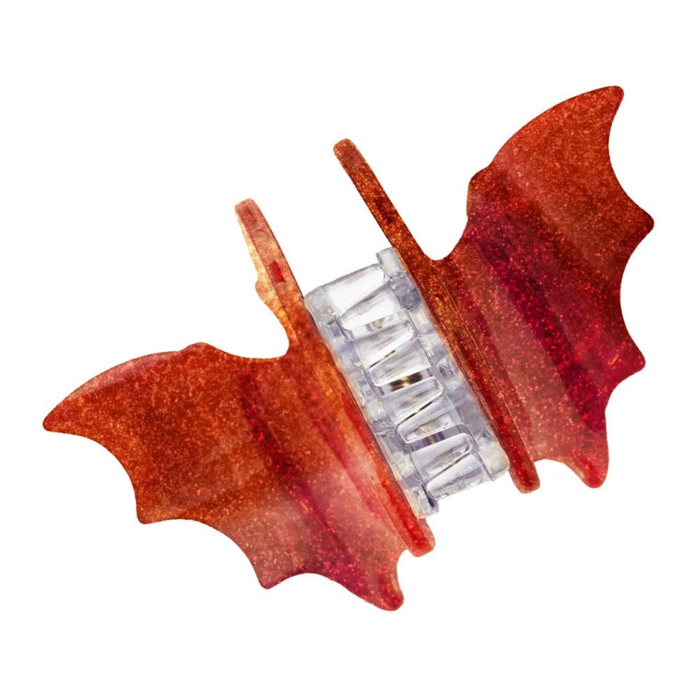 Kreepsville 666 Red Glitter Bat Pair Hair Claw Clips