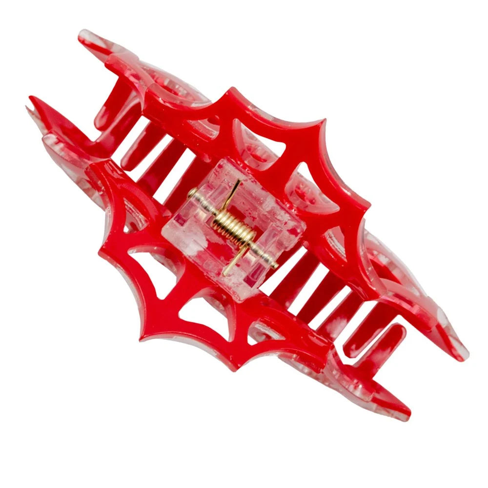 Kreepsville 666 Spiderweb Hair Claw Clip Red
