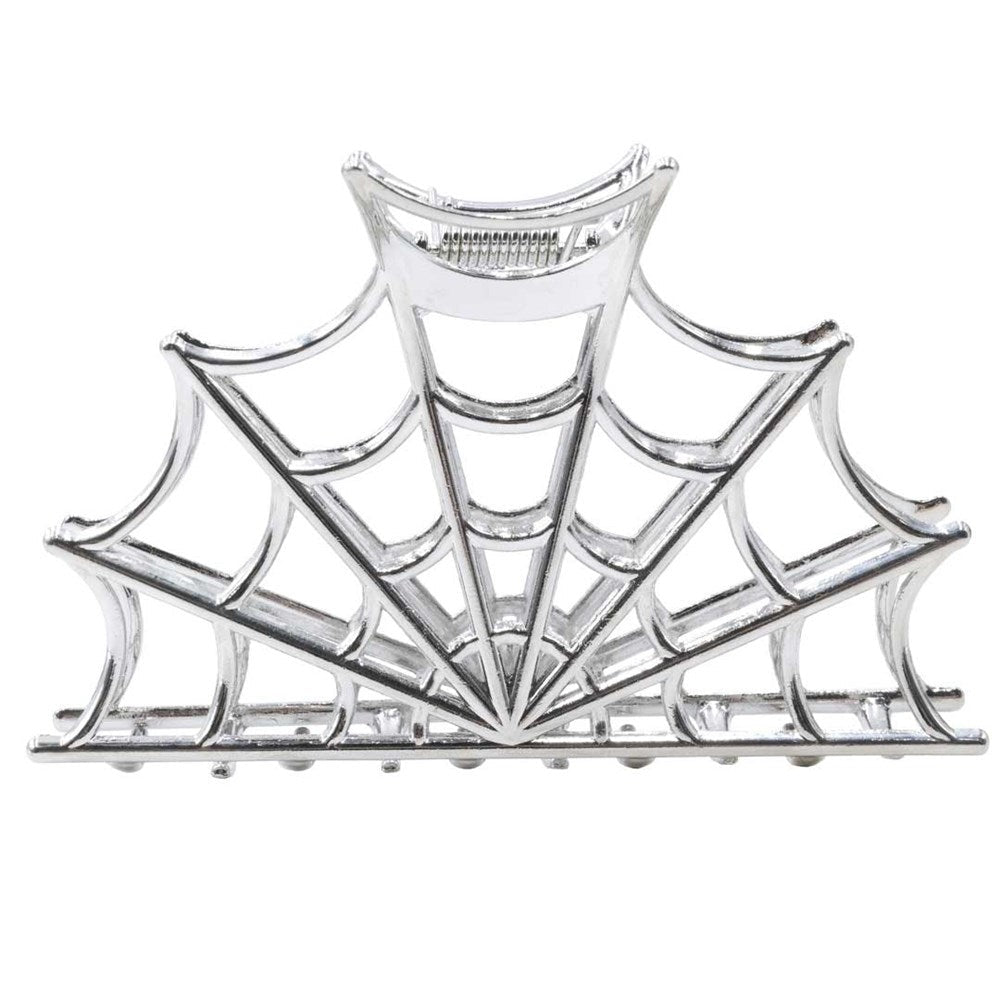 Kreepsville 666 Silver Spider Charm Web Claw Hair Clip