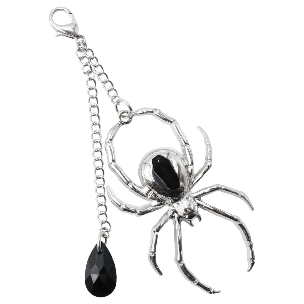Kreepsville 666 Silver Spider Charm Web Claw Hair Clip