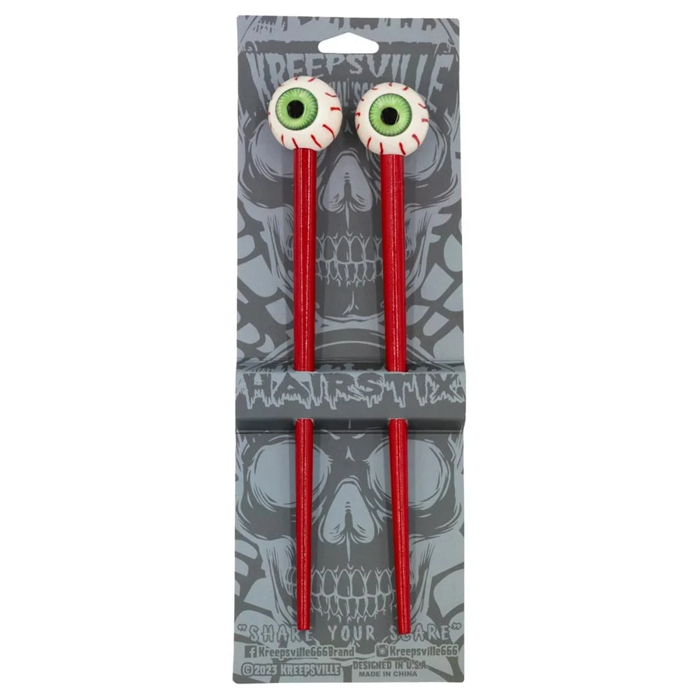 Kreepsville 666 Eyeball Green Hair Sticks