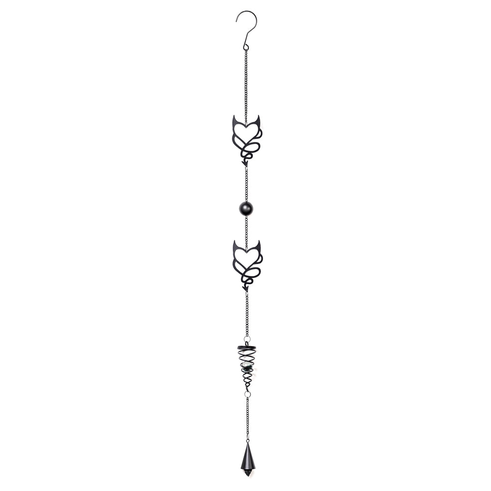 Alchemy Gothic Devil Heart Hanging Decor Wind Chime HD19
