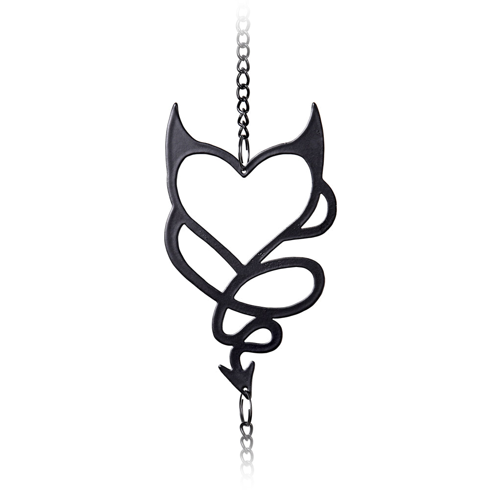 Alchemy Gothic Devil Heart Hanging Decor Wind Chime HD19