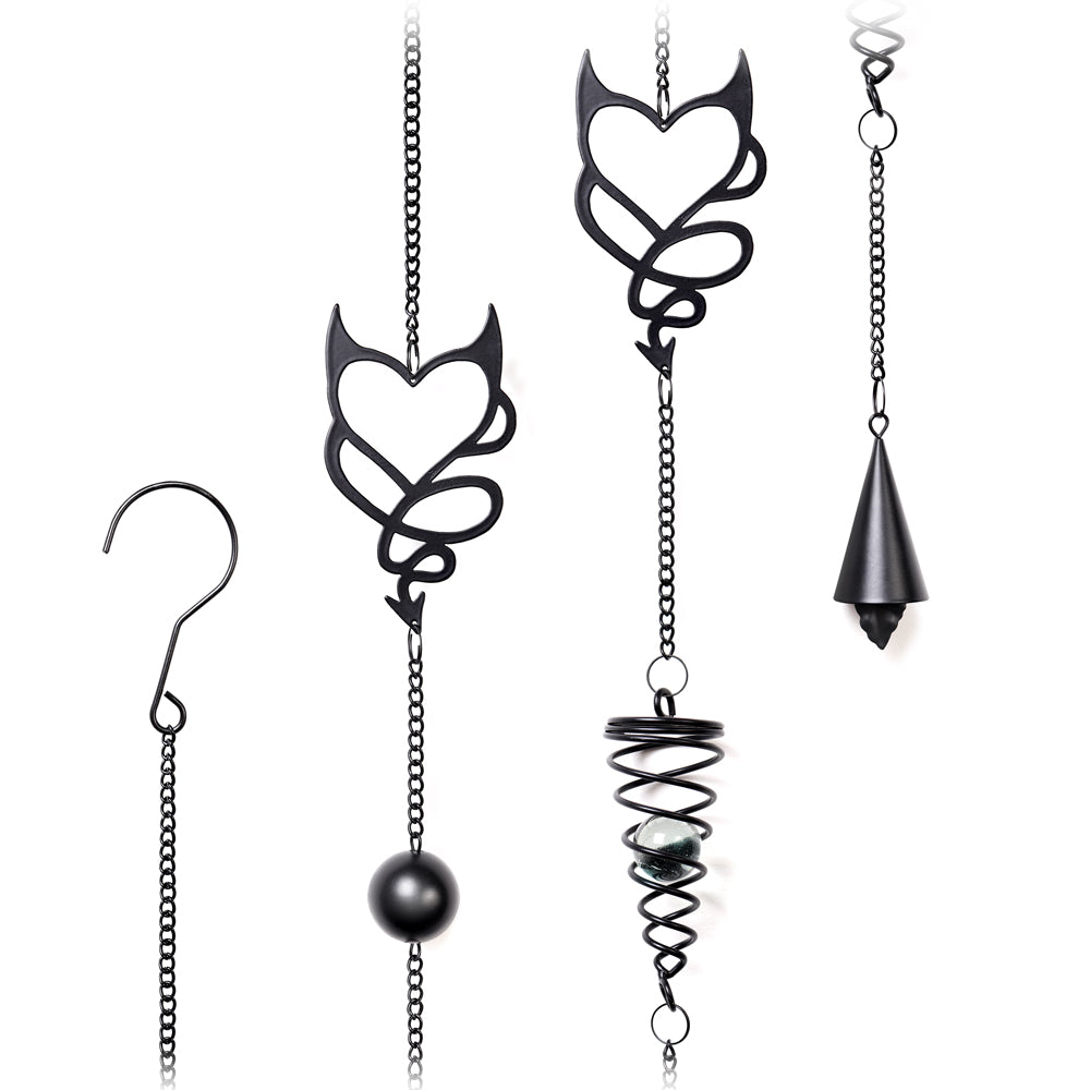 Alchemy Gothic Devil Heart Hanging Decor Wind Chime HD19