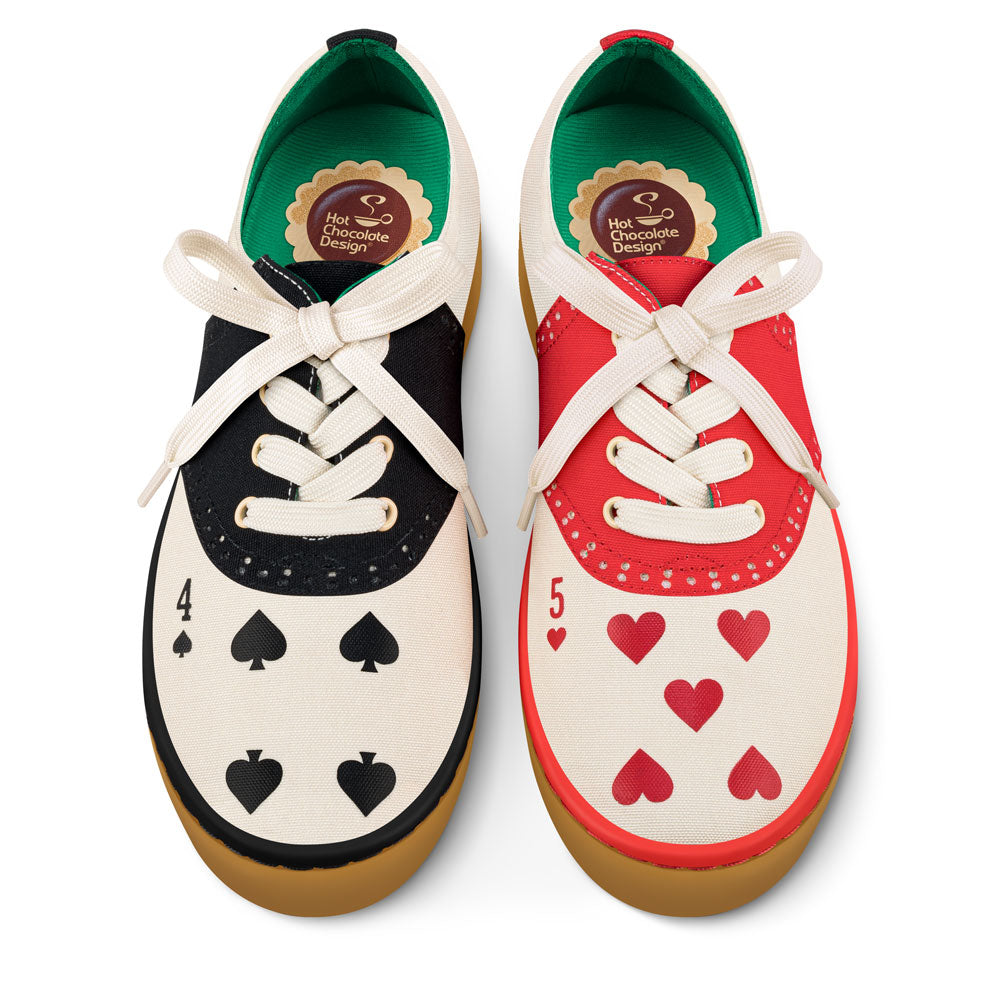 Hearts Spades Card Suit Saddle Sneaker