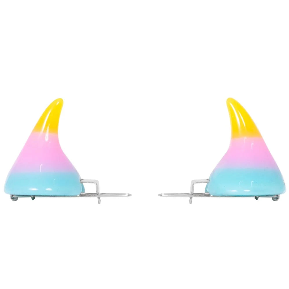 Kreepsville 666 Horror Hair Horns - Rainbow