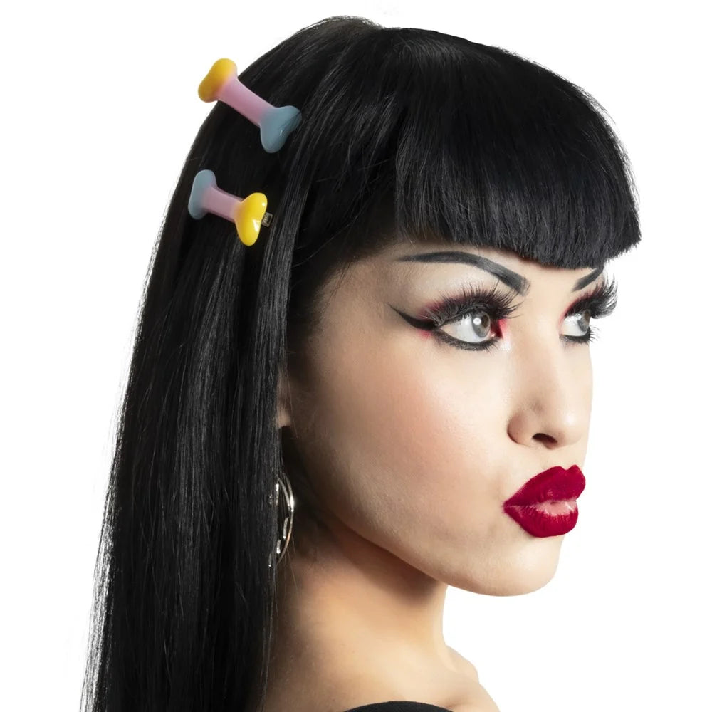 Kreepsville 666 Mini Bone Hair Slides Rainbow
