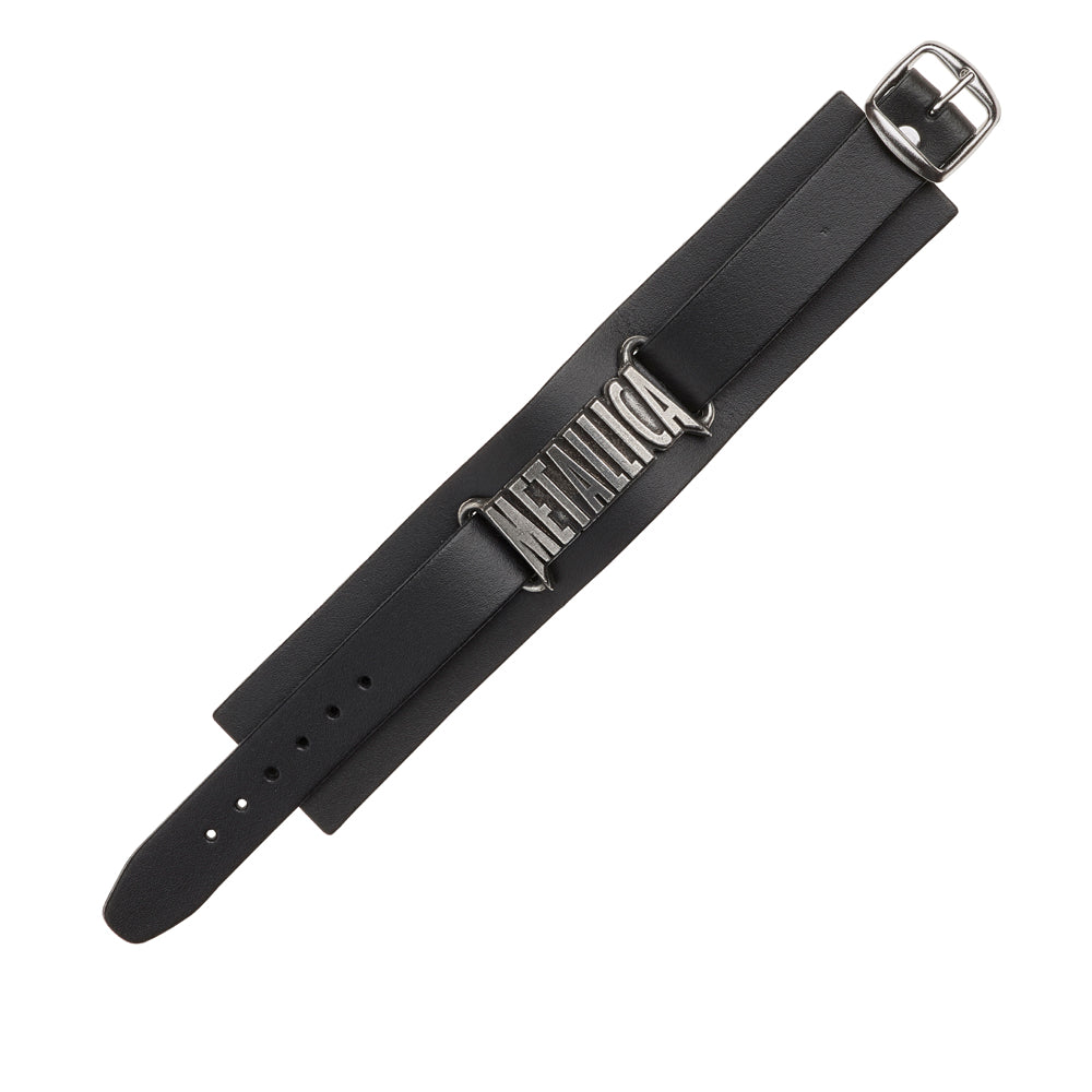 Alchemy Gothic Metallica Logo Leather Wrist Strap HRWL444