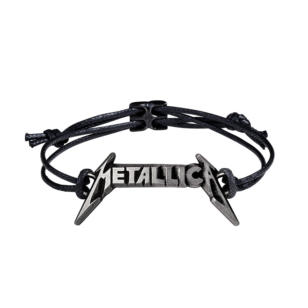 Alchemy Gothic Metallica Logo Cord Bracelet HRWL456