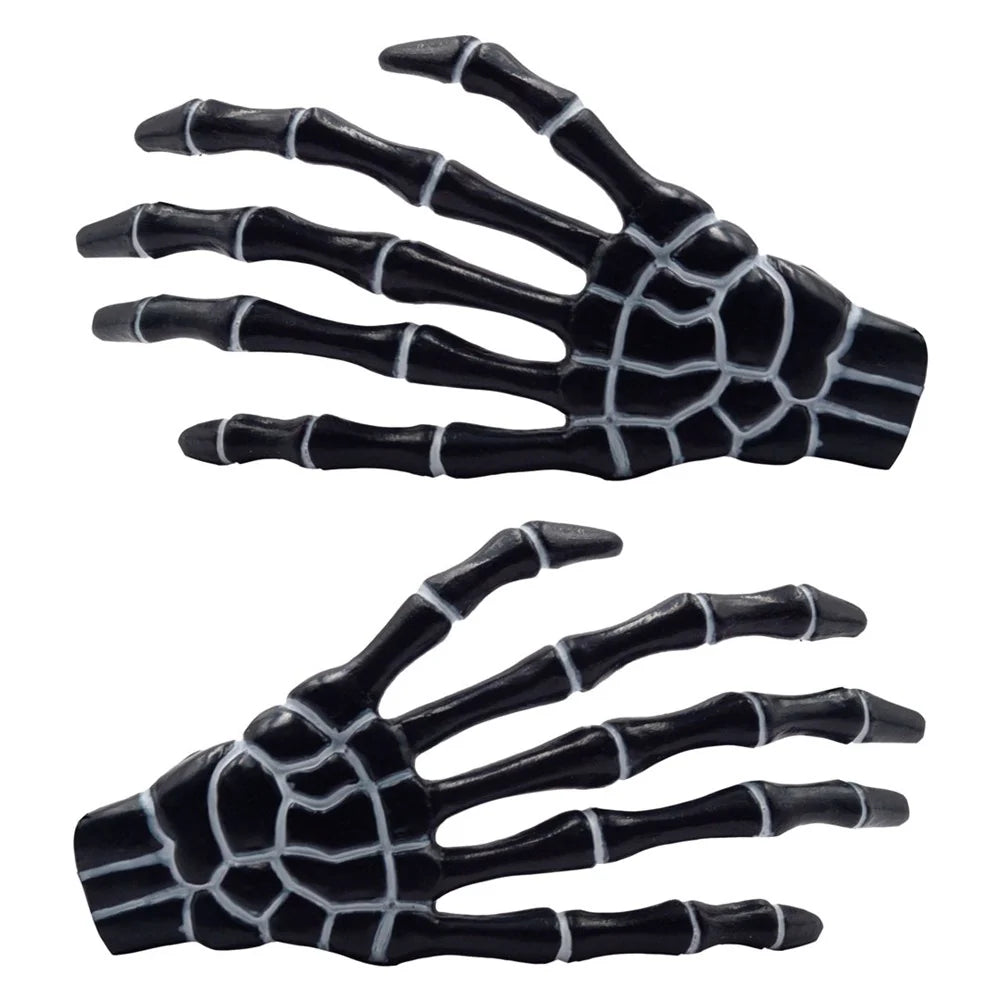 Kreepsville 666 Skeleton Bone Hand Hairslides Black