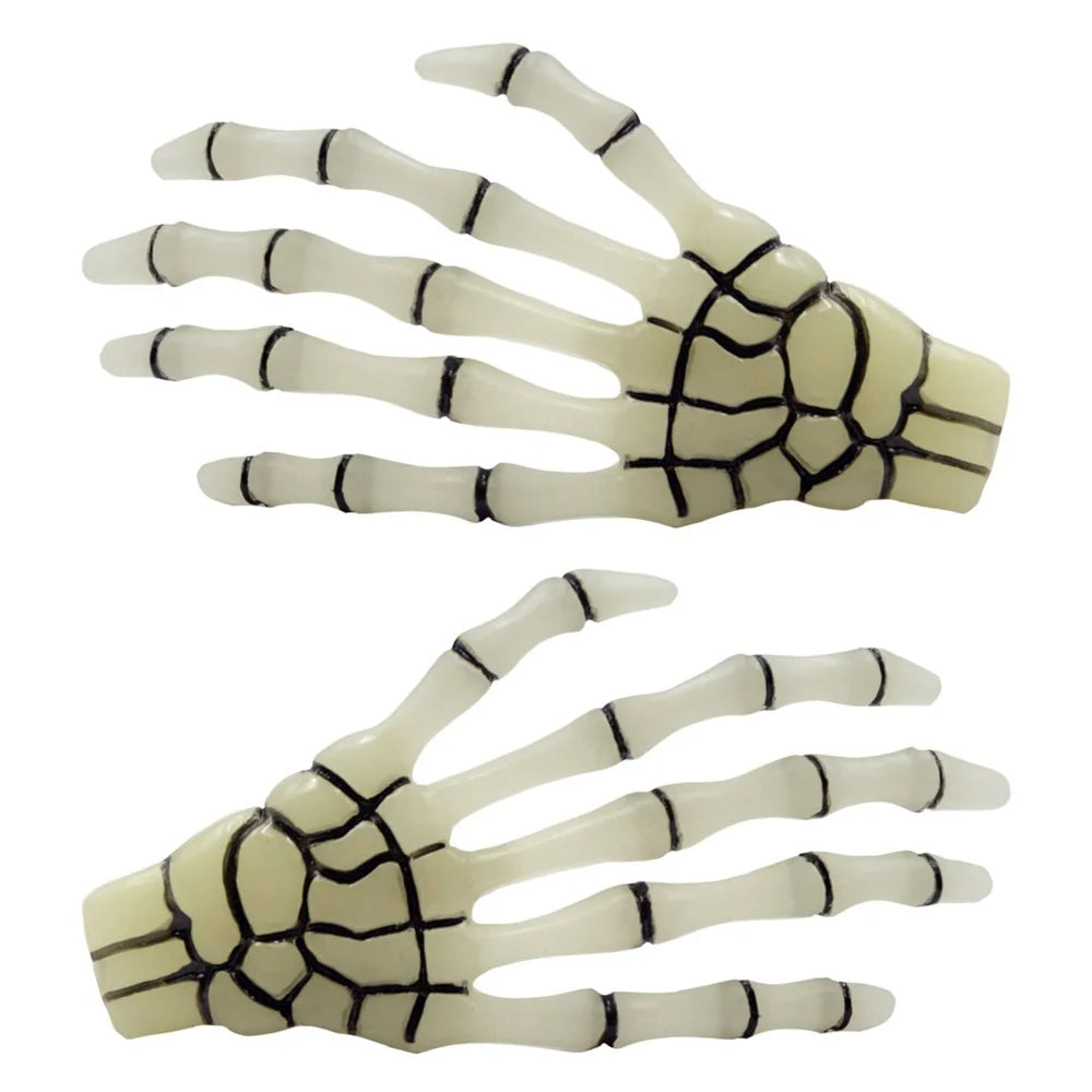 Kreepsville 666 Skeleton Bone Hands Hairslides Glow