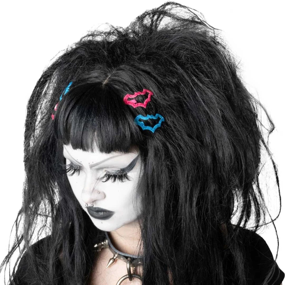 Kreepsville 666 Bat Snap Hair Clips Blue Pink