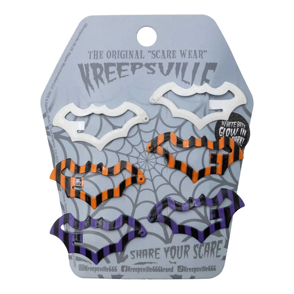 Kreepsville 666 Bat Snap Hair Clips Halloween