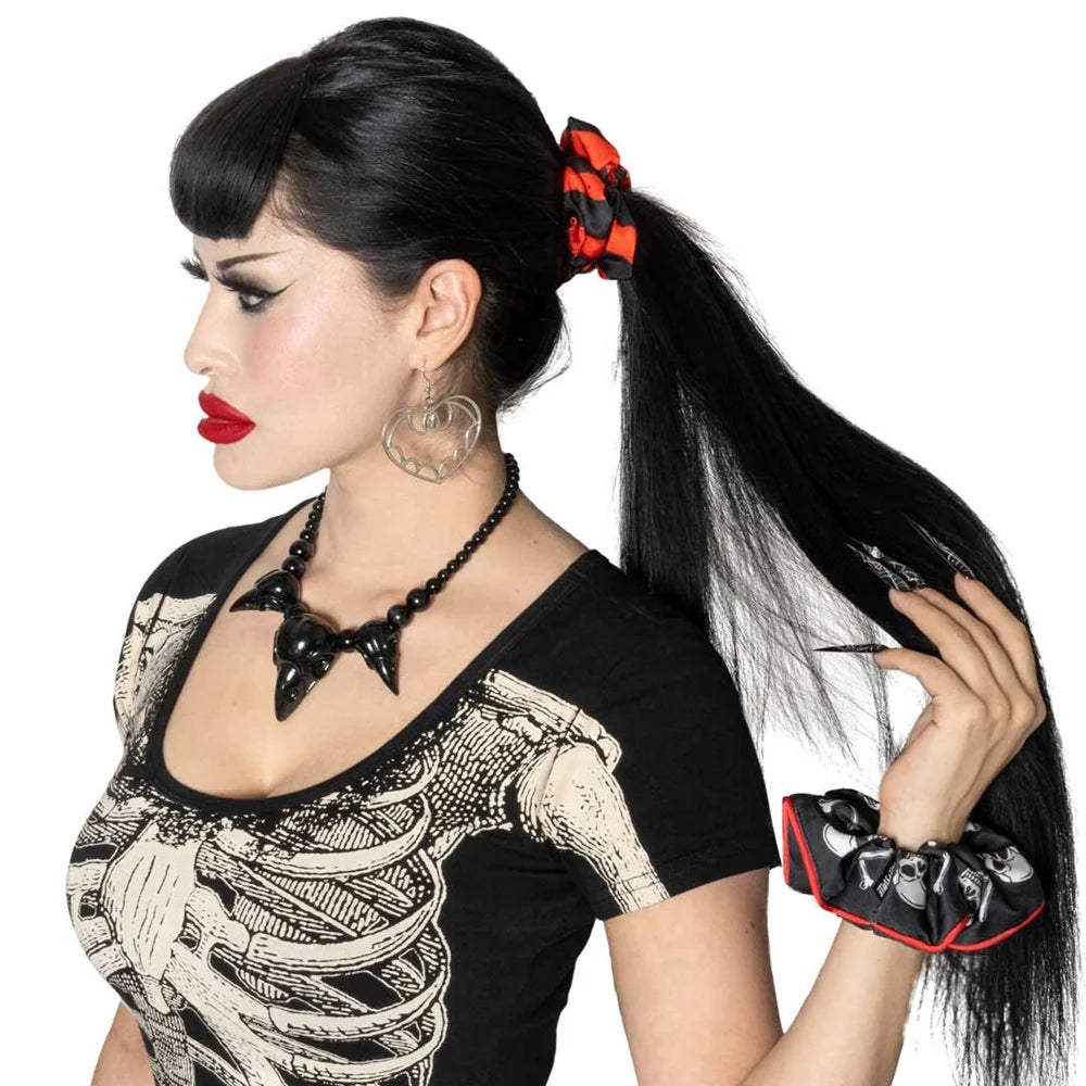 Kreepsville 666 Skull and Crossbone Scrunchie Set