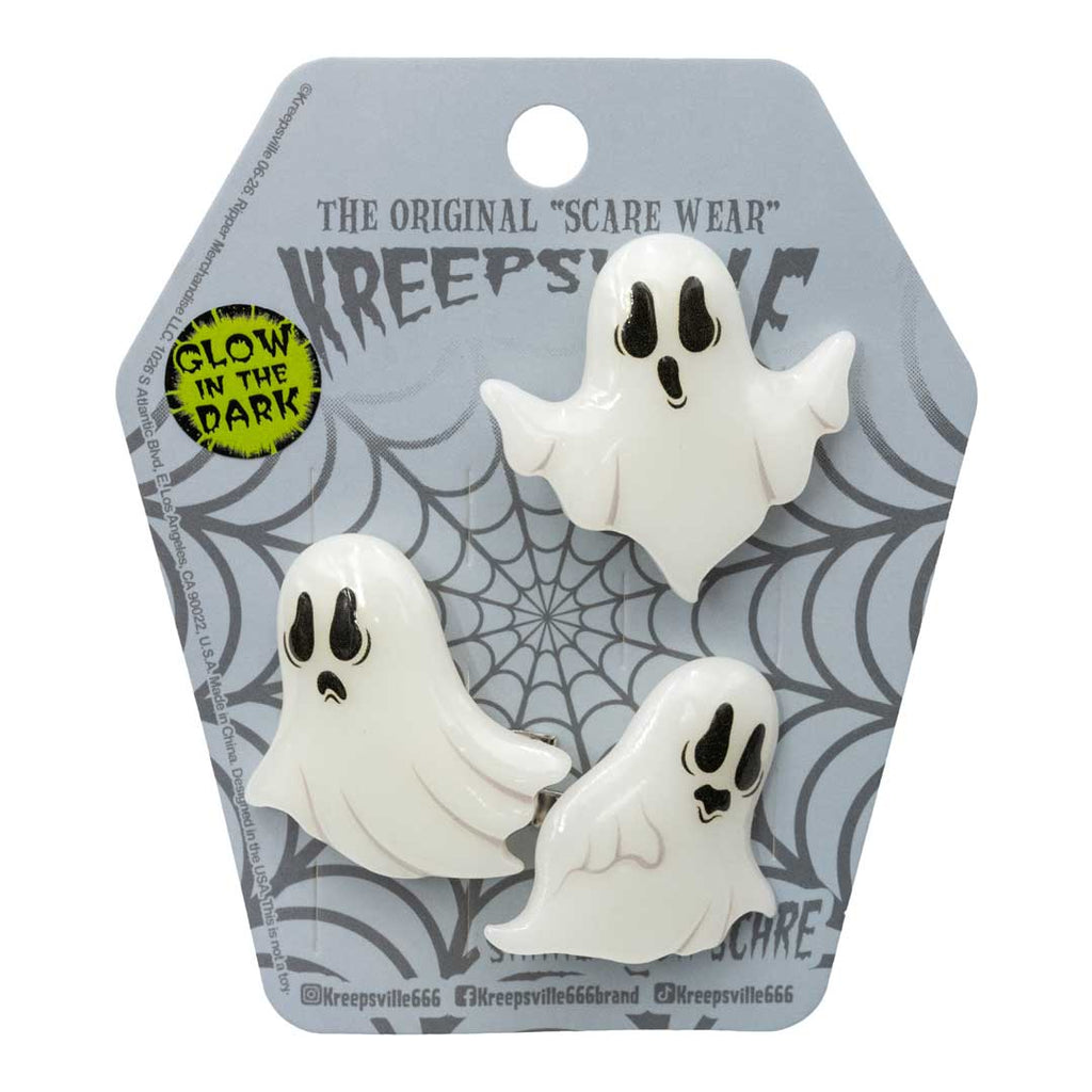 Kreepsville 666 Ghost Hair Slide Glow in the Dark Trio