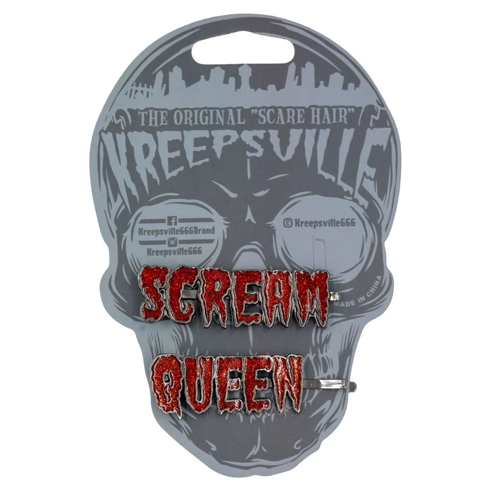 Kreepsville 666 Scream Queen Text Hair Slides