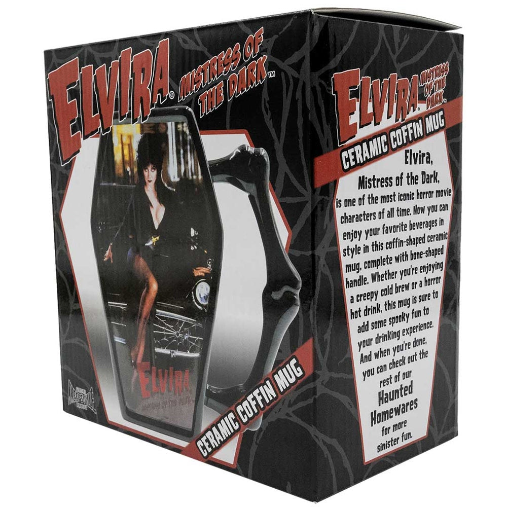 Kreepsville 666 Elvira Macabre Mobile Car Black Coffin Mug