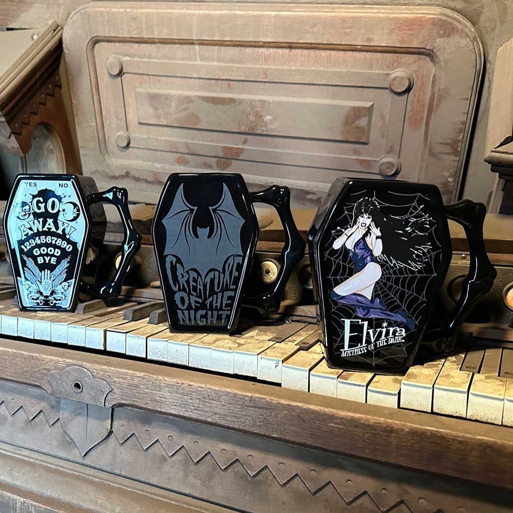 Kreepsville 666 Elvira Mistress of the Dark Black Coffin Mug