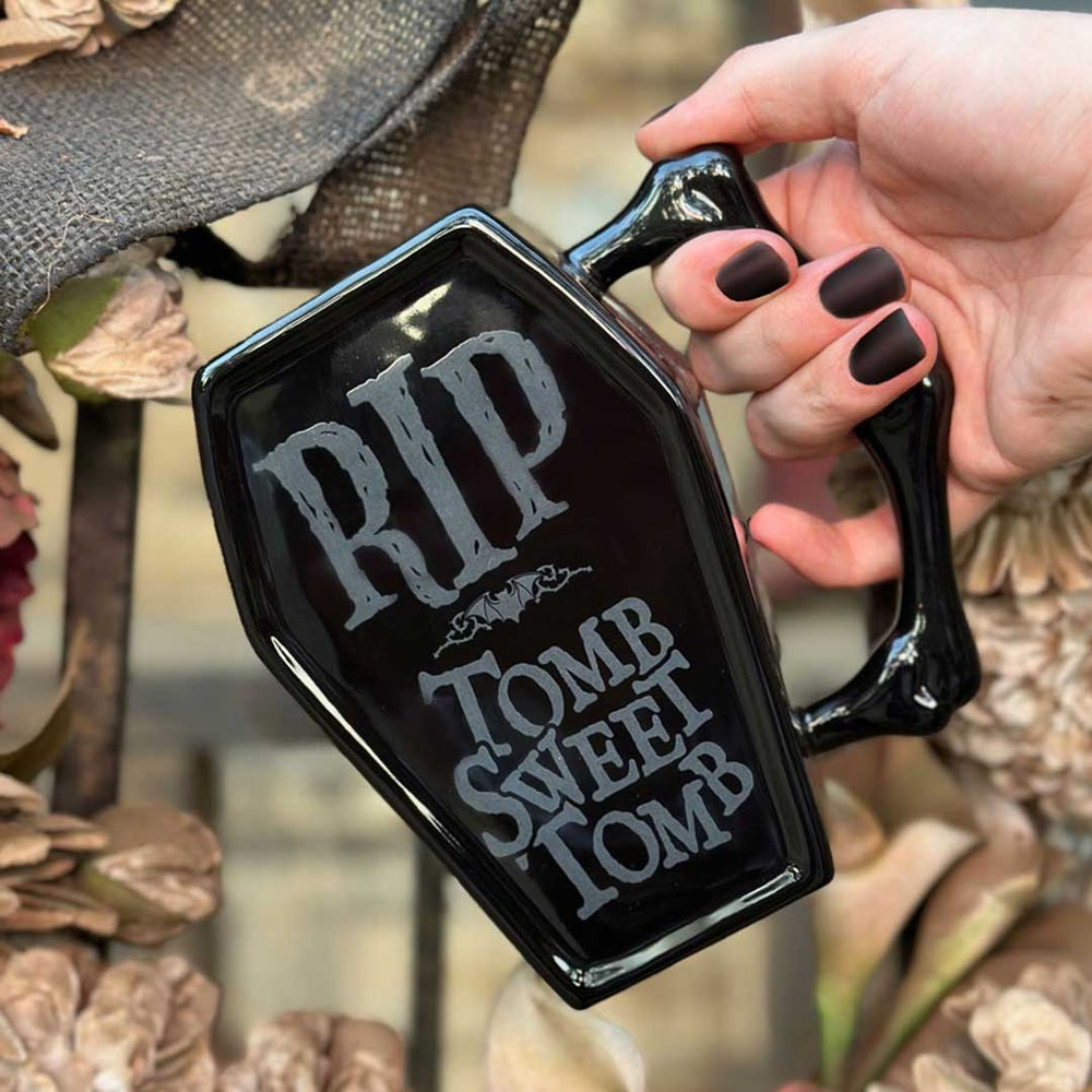 Kreepsville 666 RIP Tomb Black Coffin Mug
