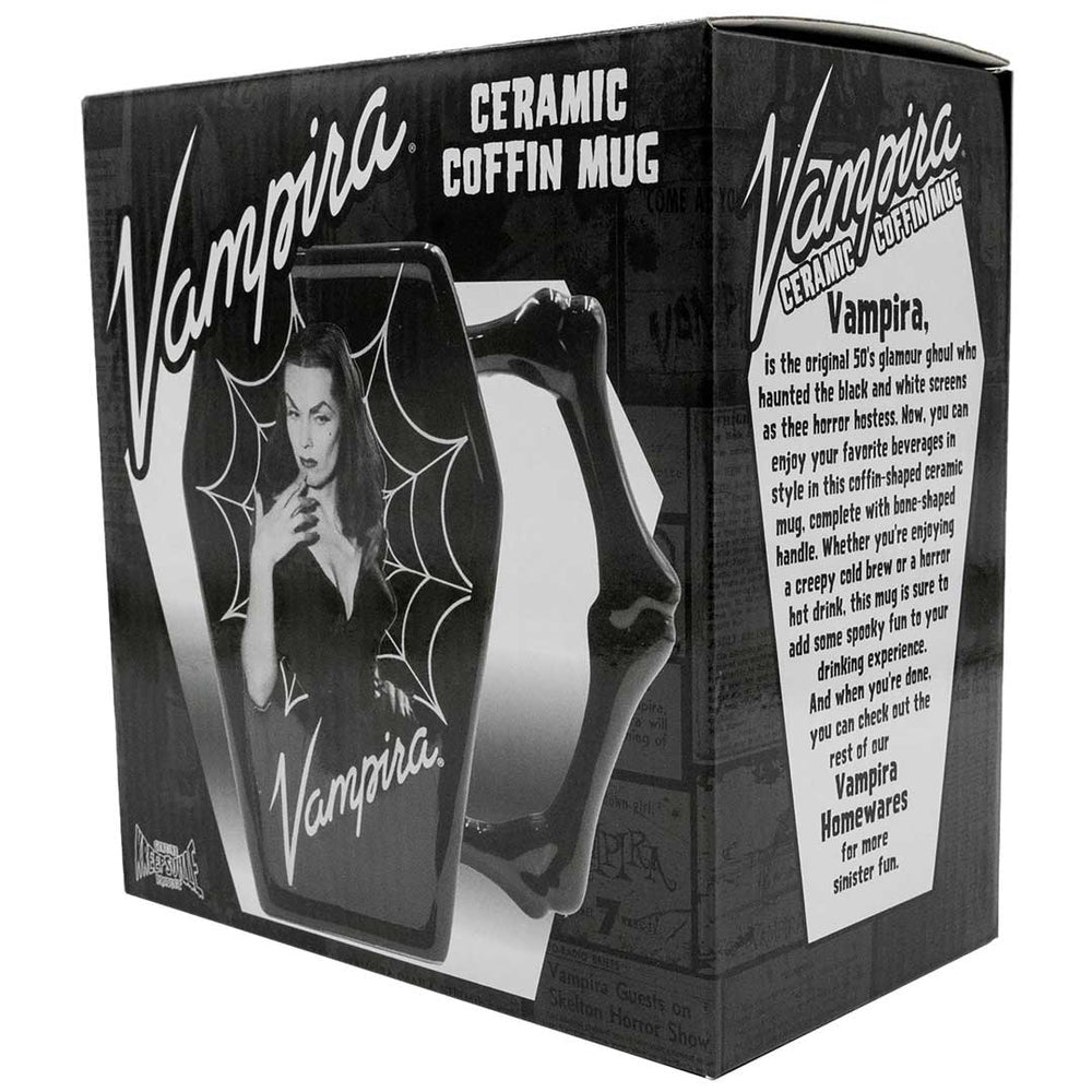 Kreepsville 666 Vampira Licensed Black Coffin Mug