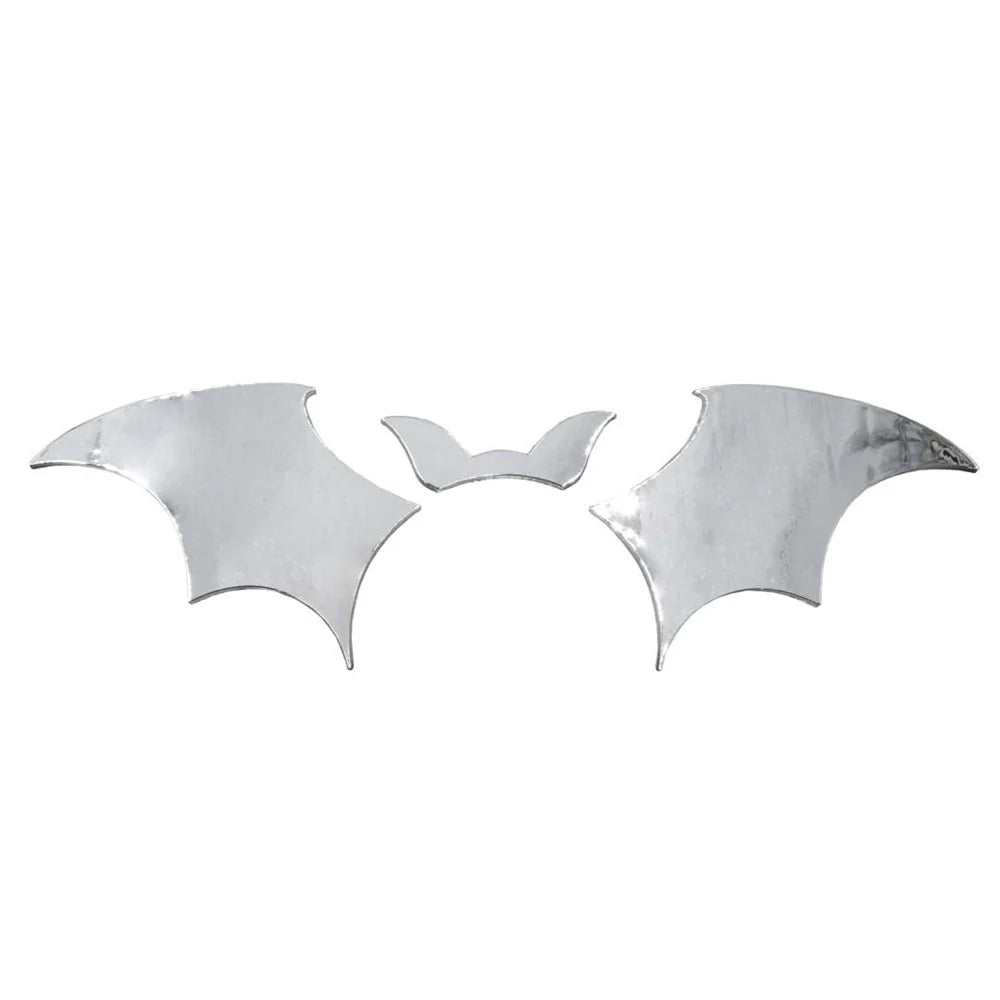 Kreepsville 666 Segmented Bat Chrome Stick On Emblem