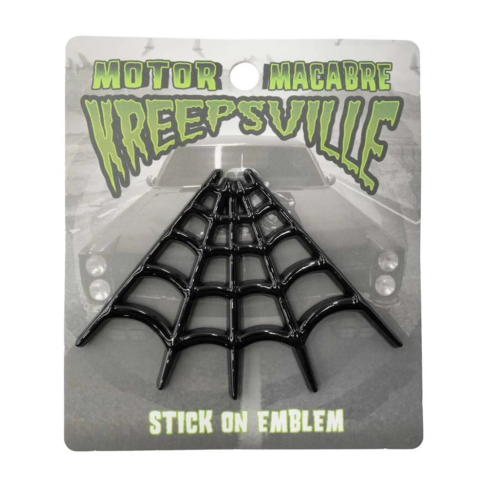 Kreepsville 666 Spiderweb Black Stick On Emblem
