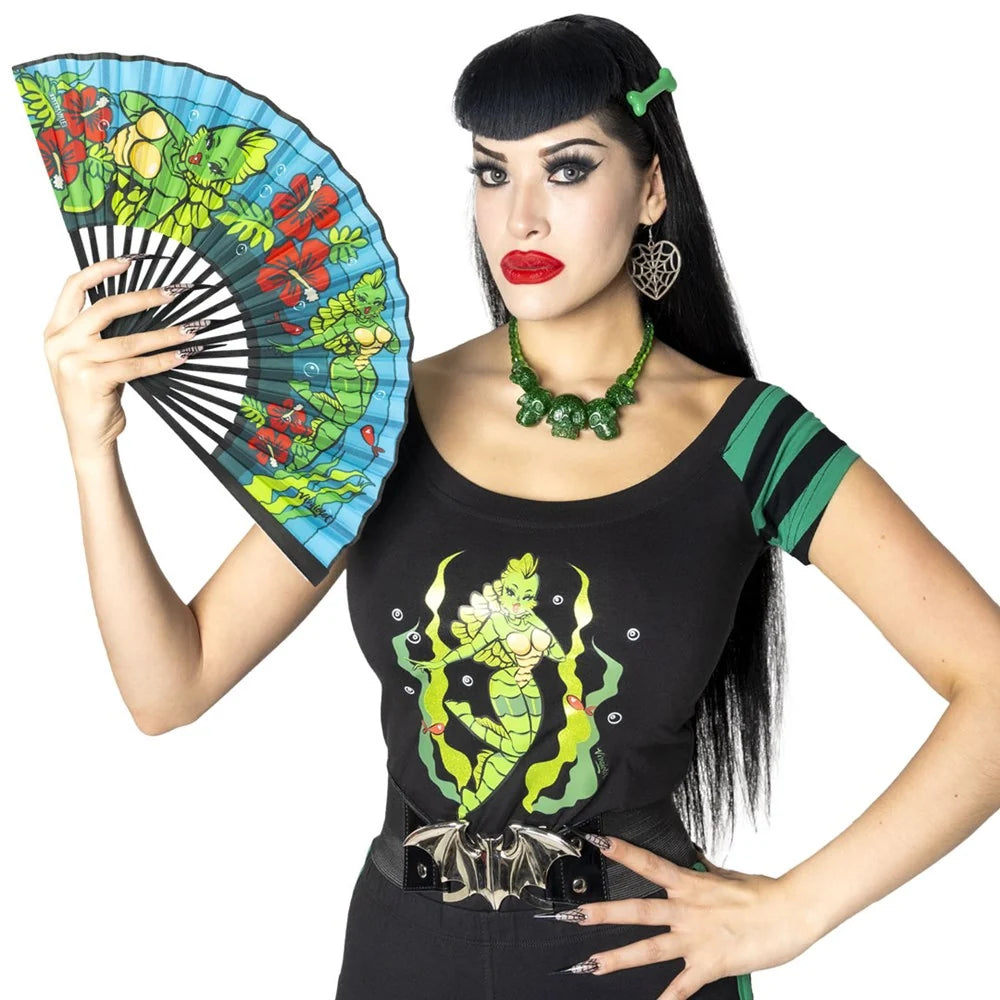 Kreepsville 666 Creature Tiki Fabric Fan