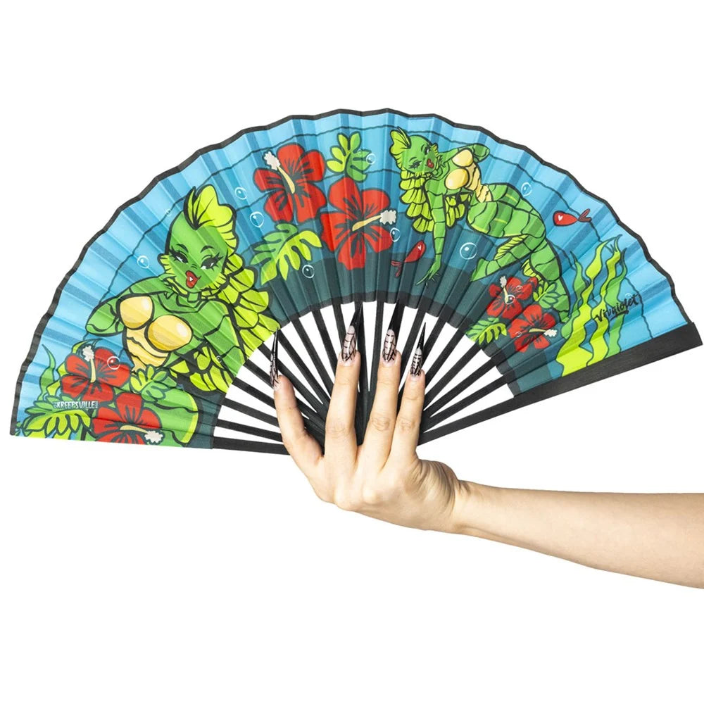 Kreepsville 666 Creature Tiki Fabric Fan