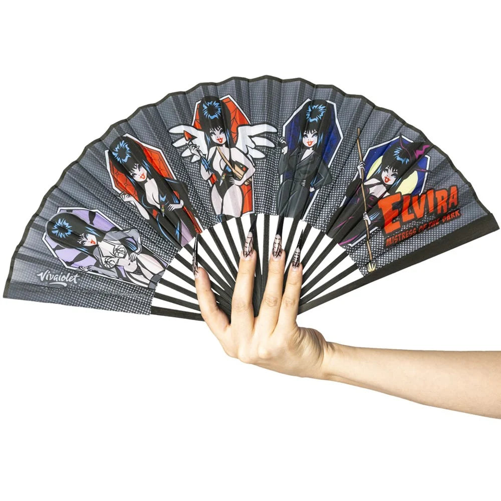 Kreepsville 666 Elvira Comic Coffin Fabric Fan