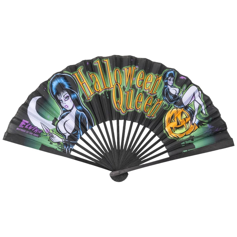 Kreepsville 666 Elvira Halloween Queen Fabric Fan