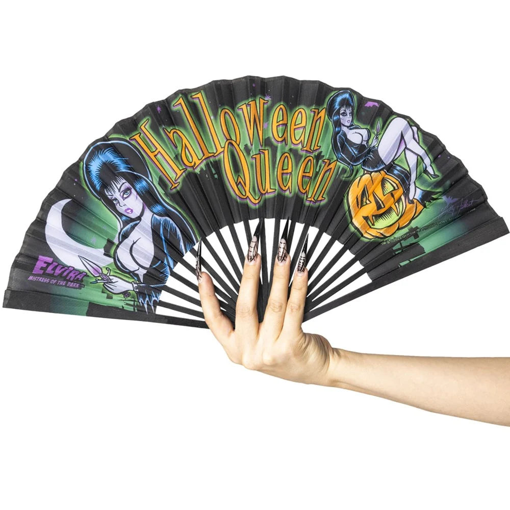 Kreepsville 666 Elvira Halloween Queen Fabric Fan