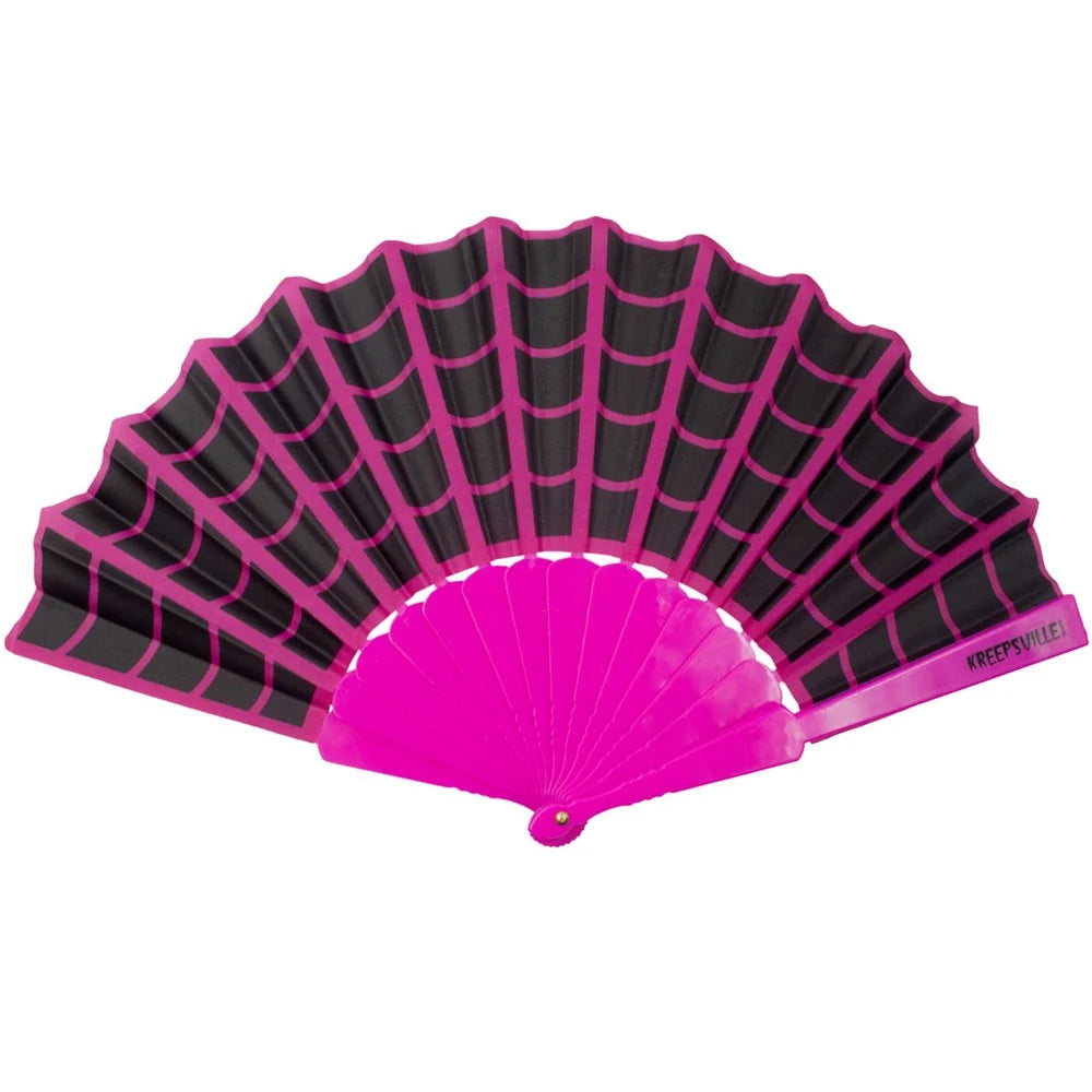 Kreepsville 666 Spiderweb Scallop Fan Pink