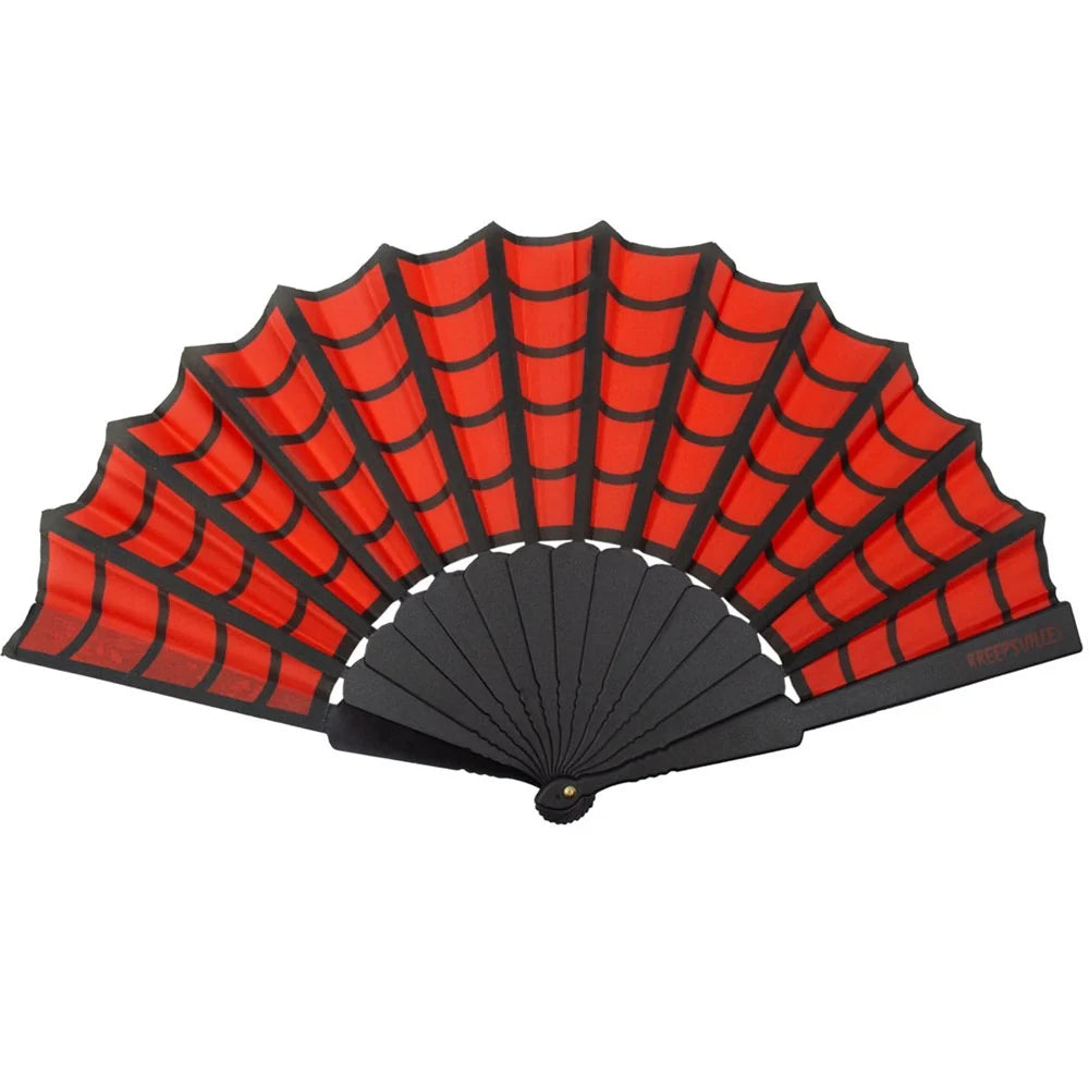 Kreepsville 666 Spiderweb Scallop Fan Red