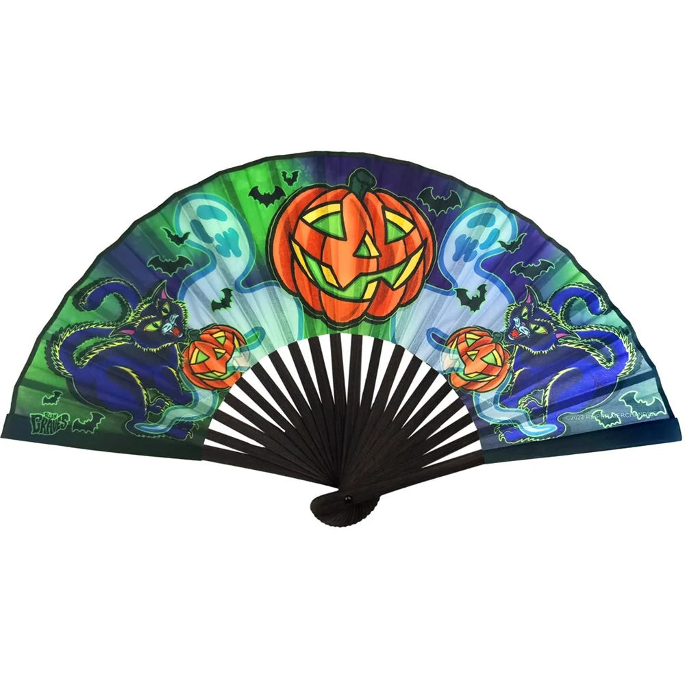 Kreepsville 666 Graves Halloween Fabric Fan