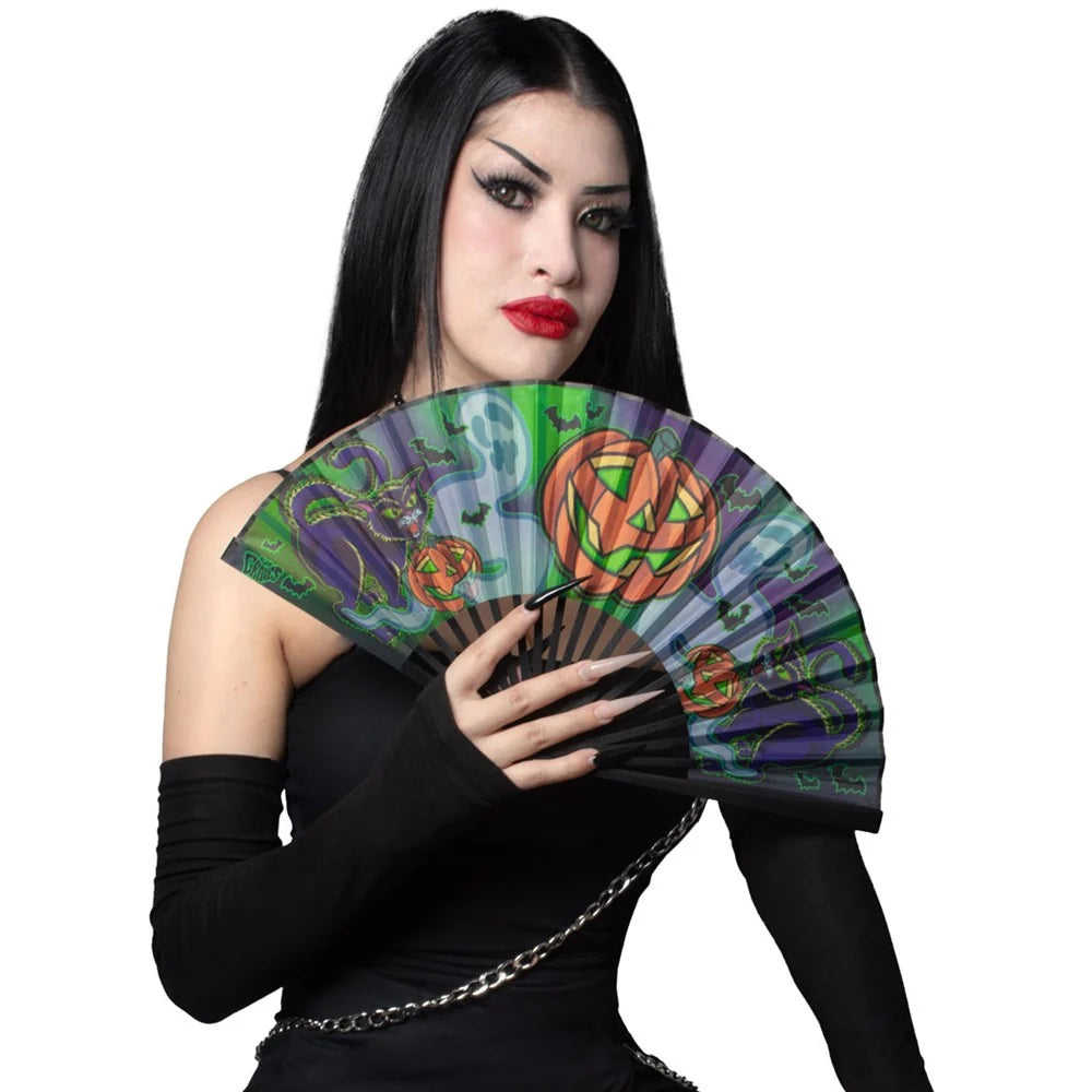 Kreepsville 666 Graves Halloween Fabric Fan