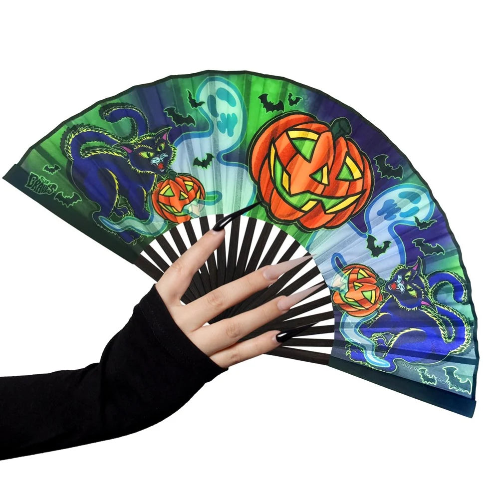 Kreepsville 666 Graves Halloween Fabric Fan