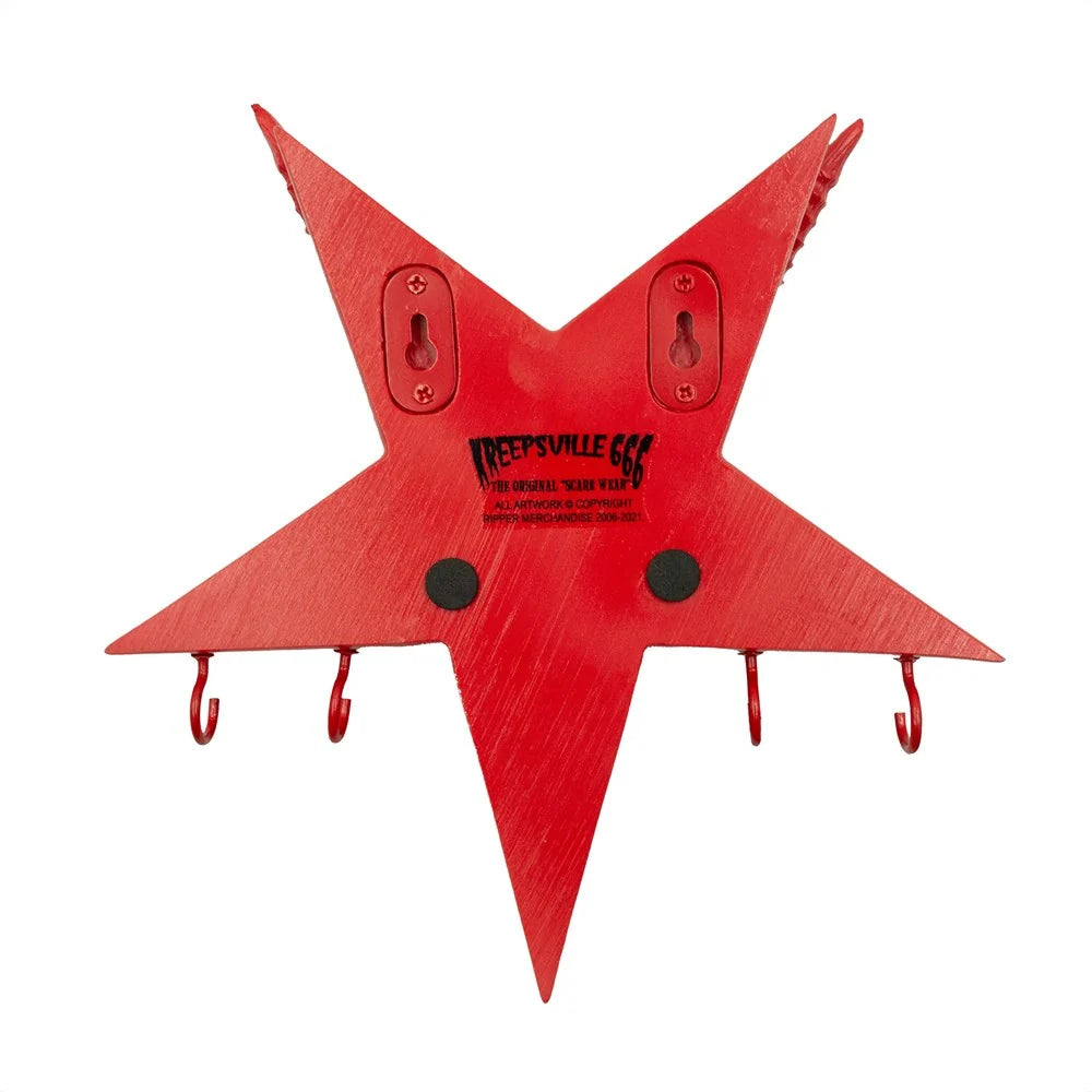 Kreepsville 666 Goathead Wall Keyholder Hanger Red Gloss