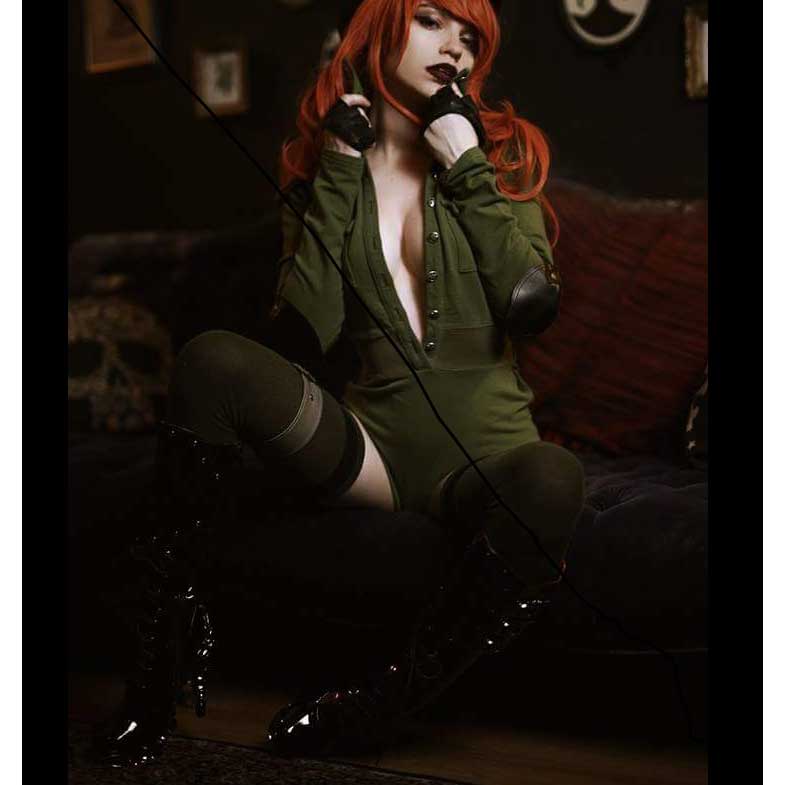 Hades HYPERION Black Patent Lace Up Knee High Boots