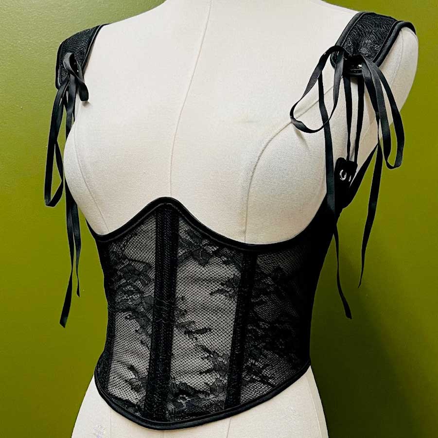 Witchwood Lydia Corset Floral Lace Waist Cinching Corset