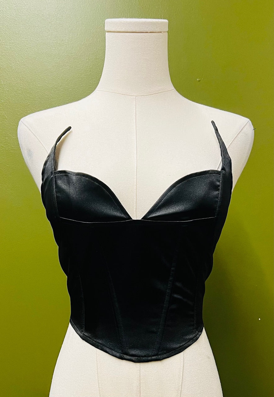 Witchwood The Elmira Waist Cinching Black Corset Top