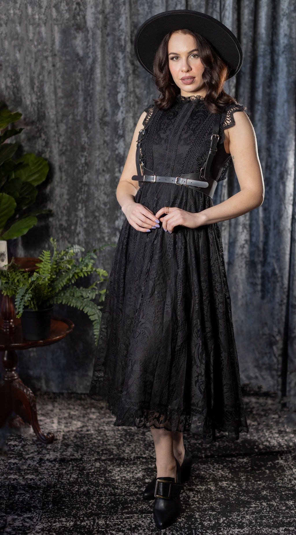 Witchwood Arabella Gothic Lace Fit and Flare Dress