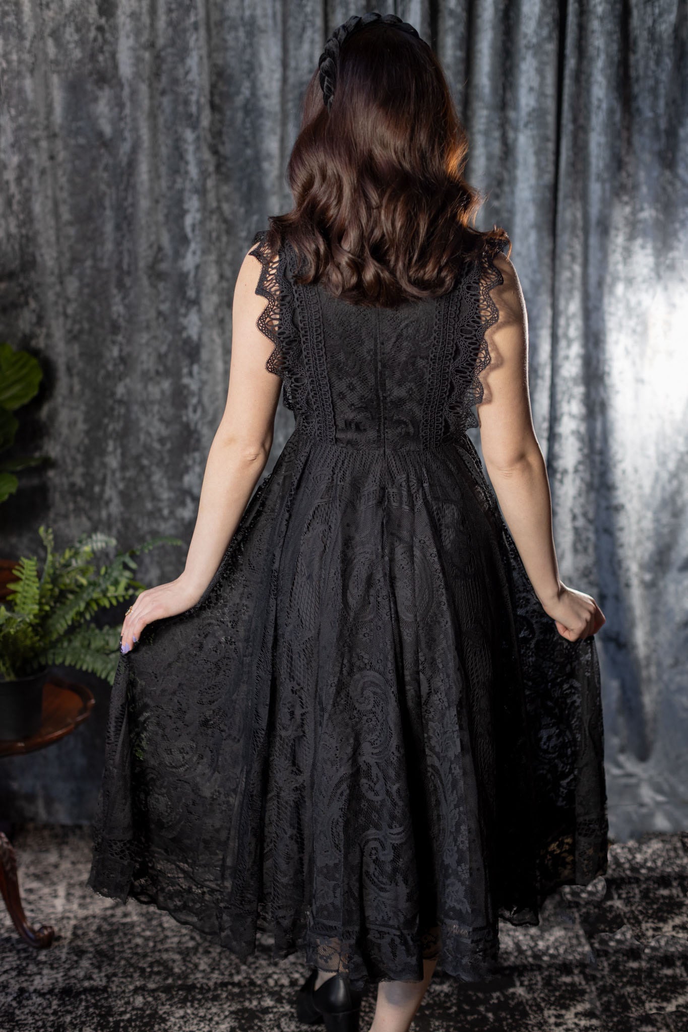 Witchwood Arabella Gothic Lace Fit and Flare Dress