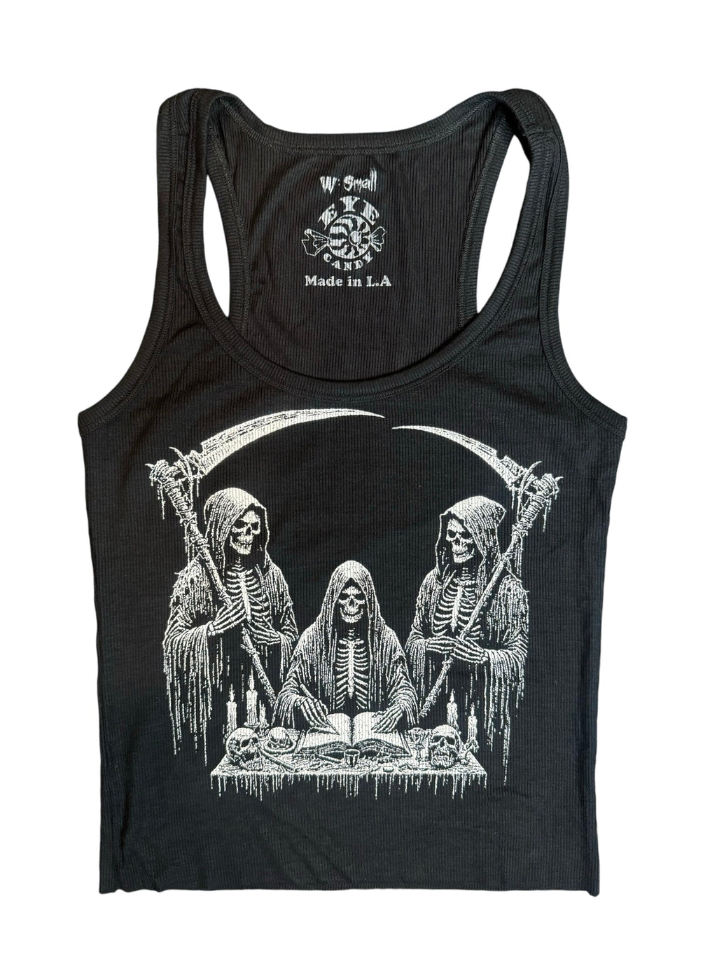 Vera's Eyecandy Death Meeting Ribbed Tank Top