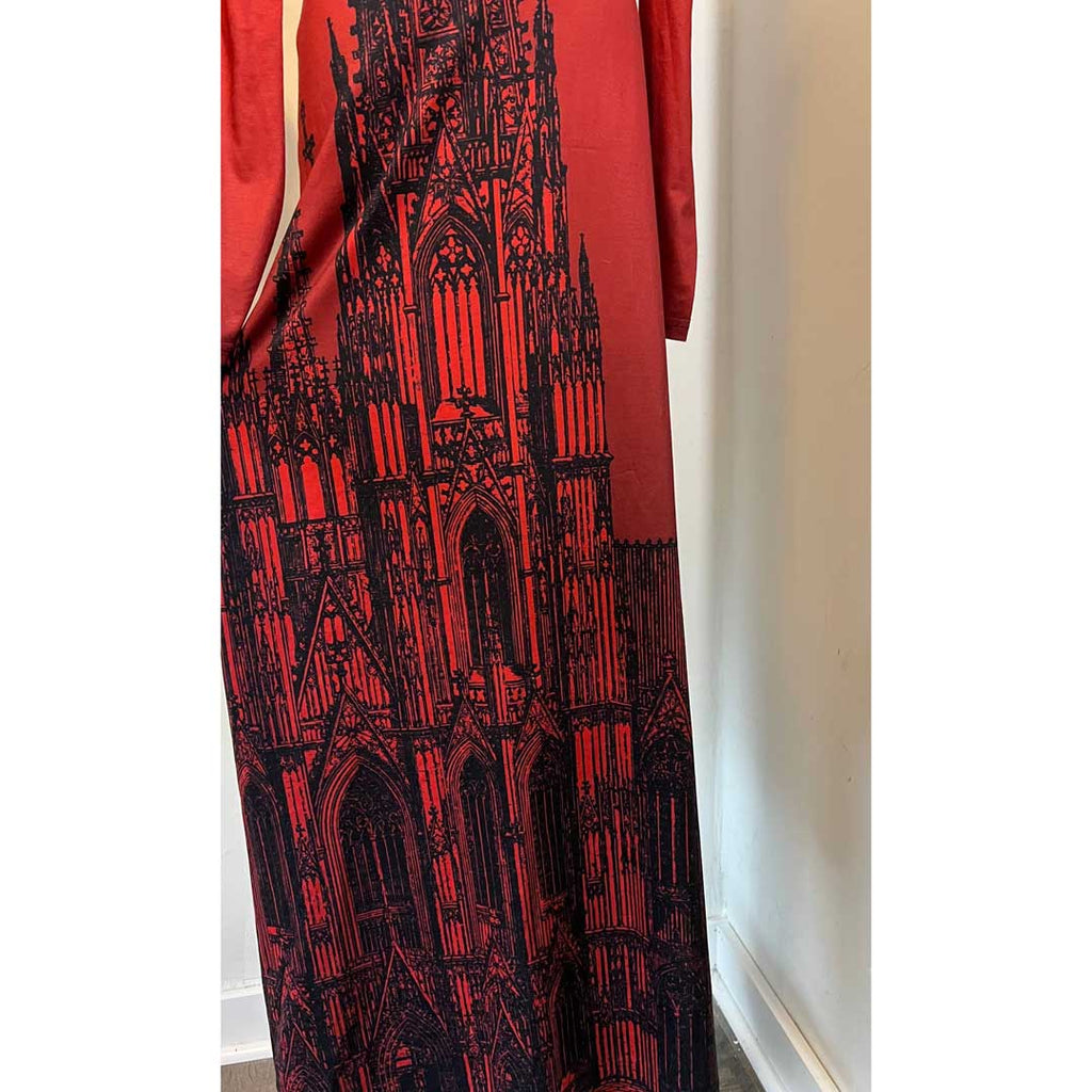 Witchwood Elspeth Red Cathedral Off Shoulder Maxi Dress