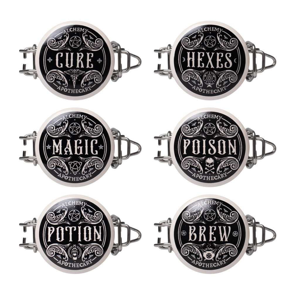 Alchemy Gothic Witches Spice Rack Storage Jars JAR1
