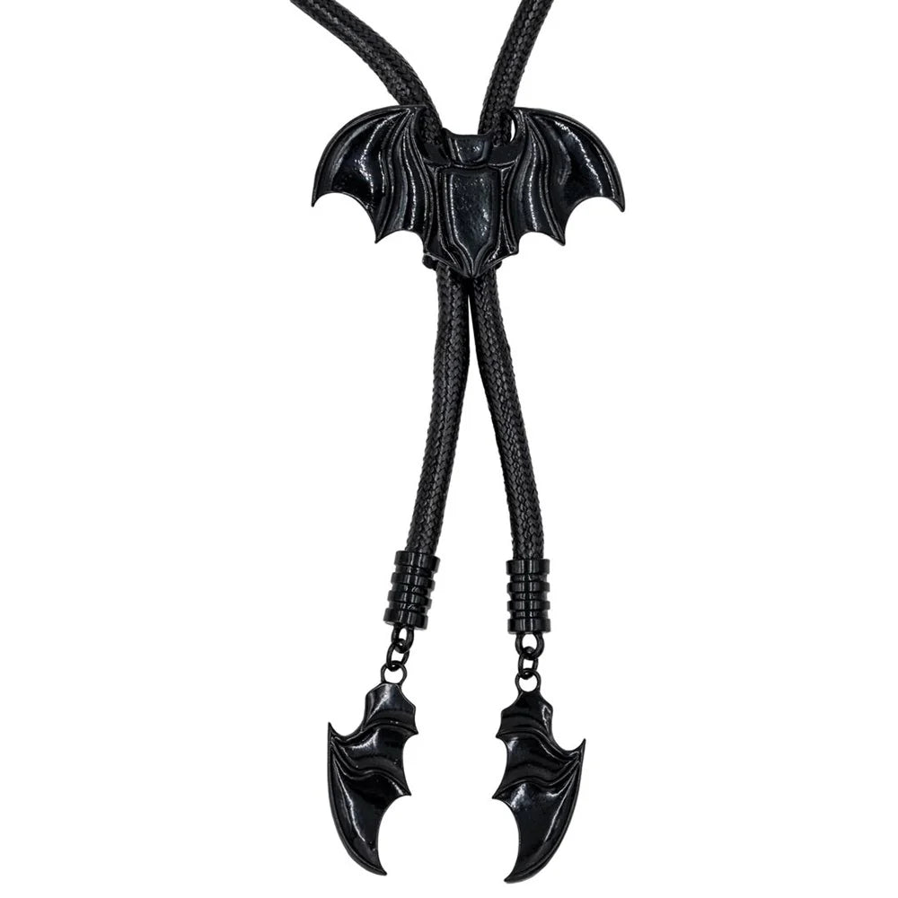 Kreepsville 666 Bat Black Bolo Western Tie