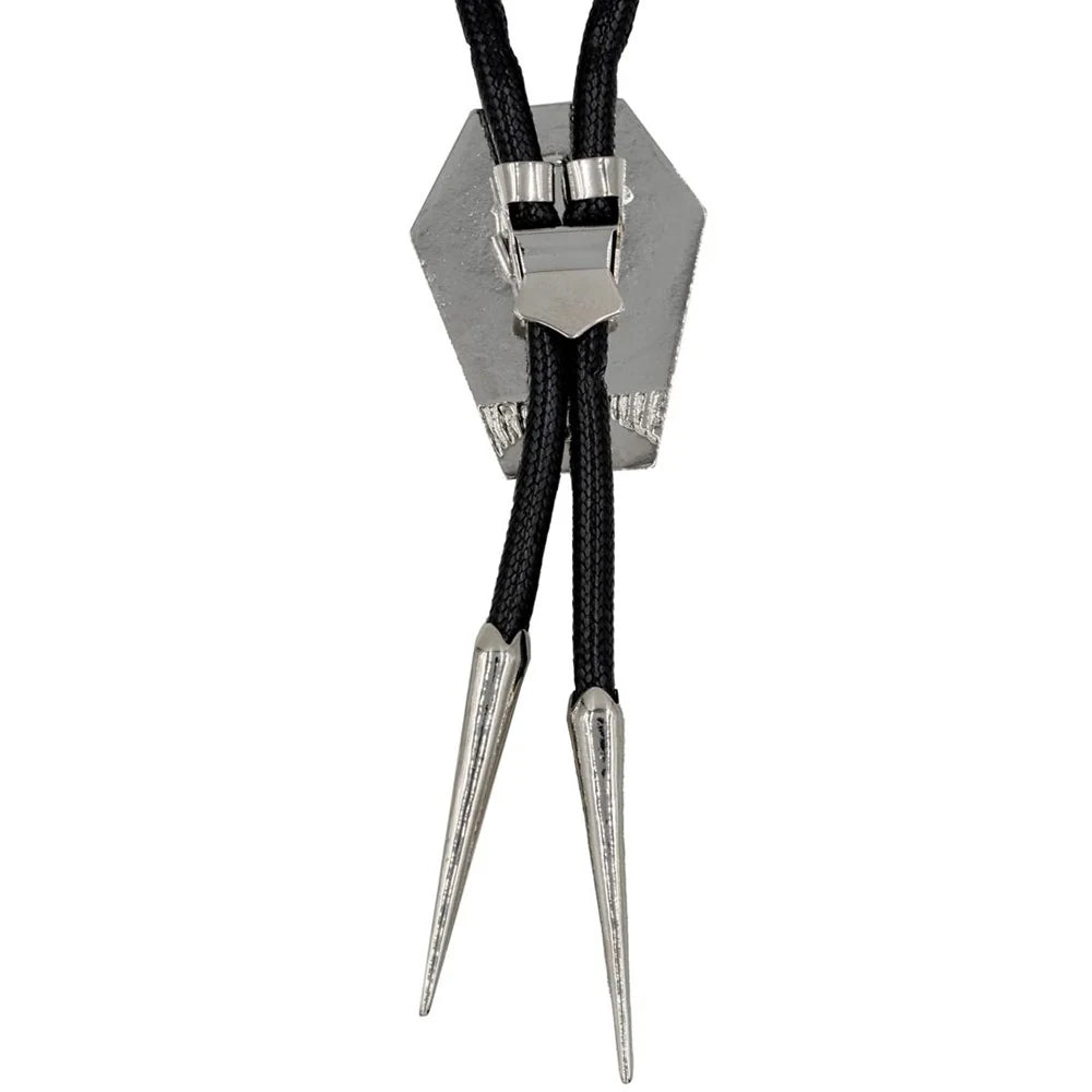 Kreepsville 666 Coffin Skull Crossbones Bolo Western Tie