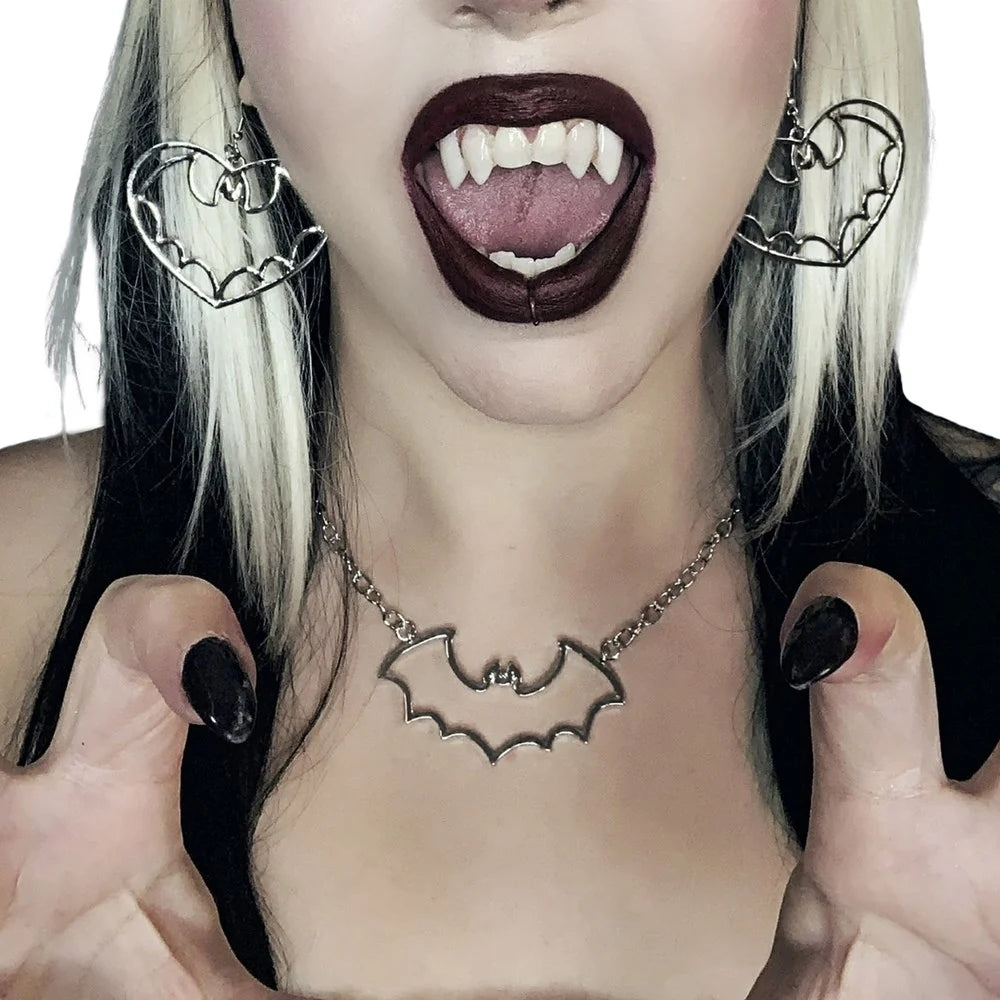 Kreepsville 666 Bat Outline Necklace