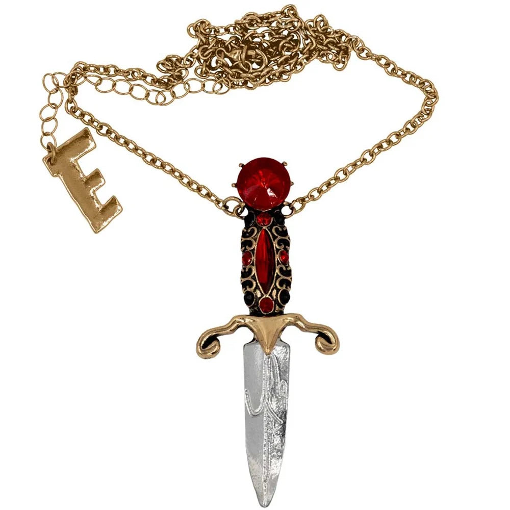 Kreepsville 666 Elvira Dagger Necklace Red